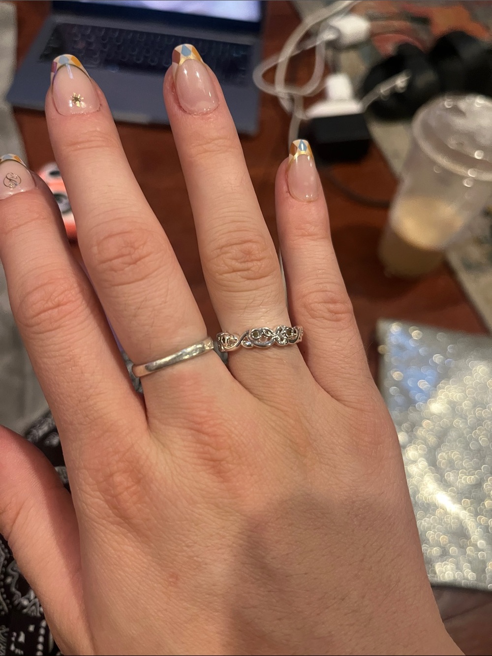 Delicate Silver Filigree Infinity Ring - Women